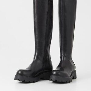 Vagabond Cosmo 2.0 Black Leather Knee High Boots Size 42 NIB